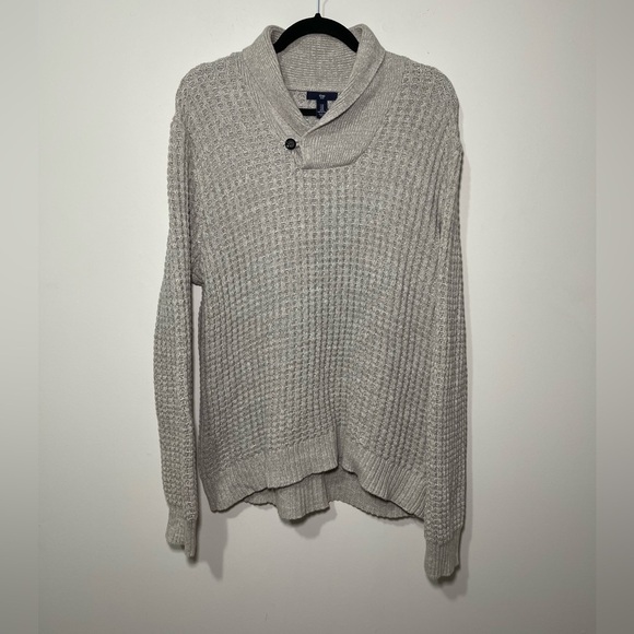 The Gap Men’s Light Grey Shawl collar pullover knit sweater in M - Picture 1 of 7